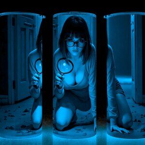 Glow in the Dark Sexy Velma Dinkley Scooby Girl Cup Mug Tumbler 20oz